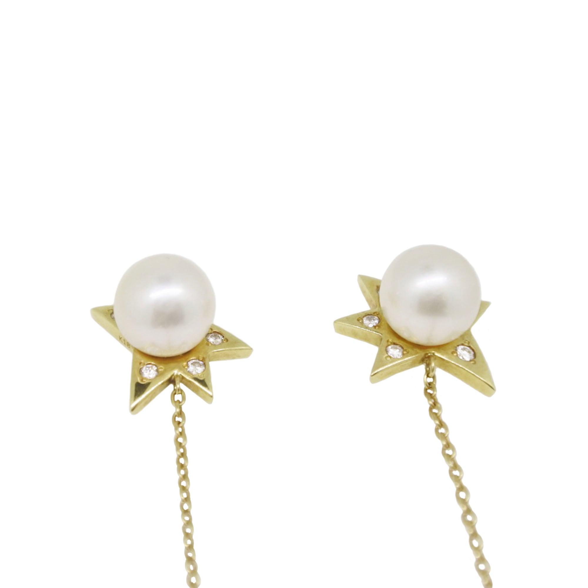 Milky Way Star Pearl Earrings